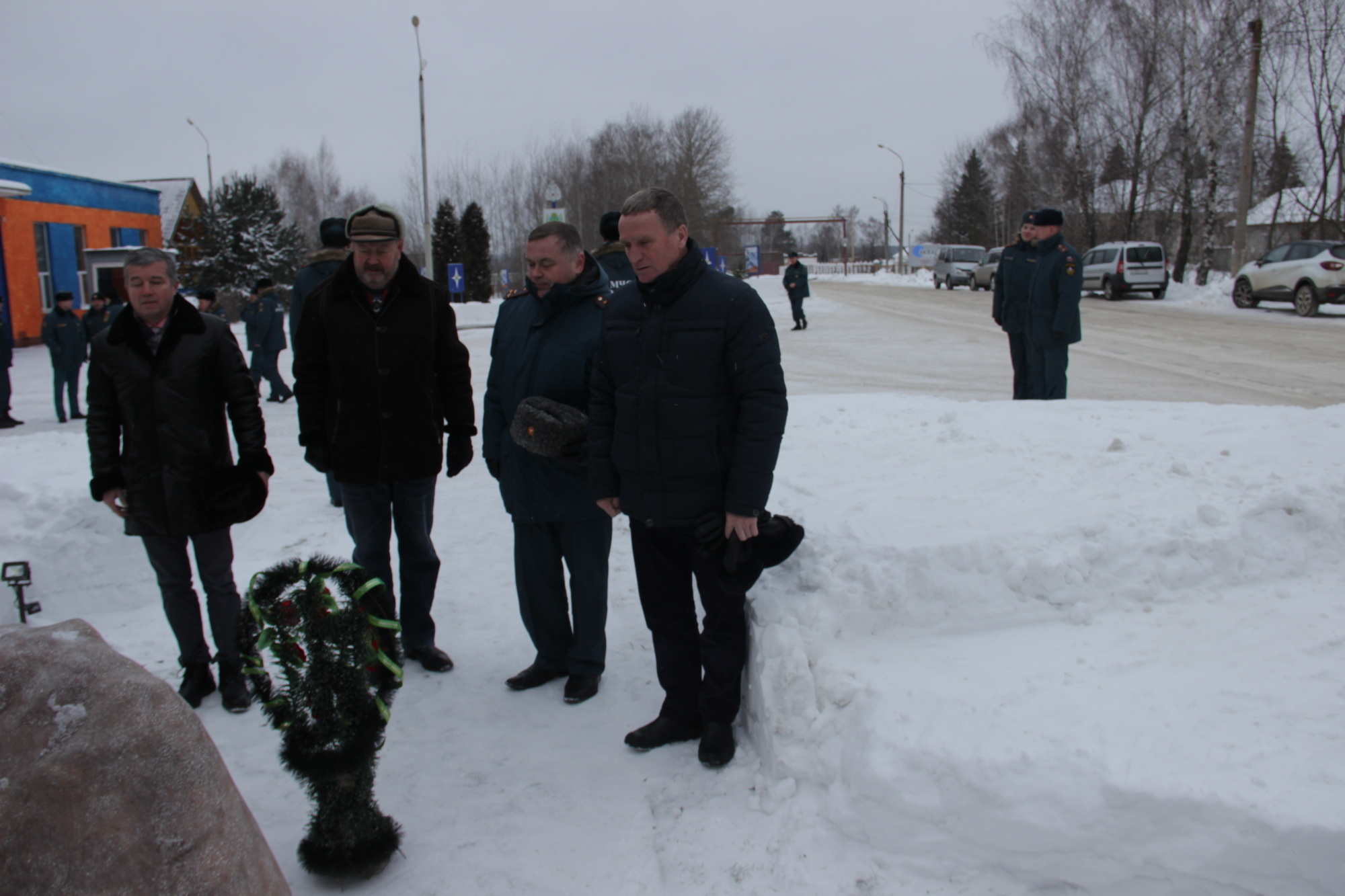 24.12.2021 митинг, посвященный 200-летию Калужской пожарной охраны -  Фотоархив - Главное управление МЧС России по Калужской области