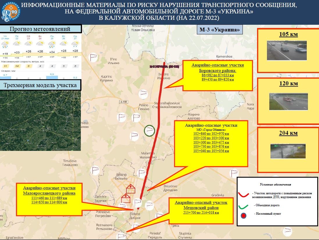 Оперативный ежедневный прогноз на 22.07.2022 - Оперативная информация -  Главное управление МЧС России по Калужской области